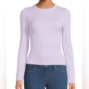 No Boundaries Long Sleeves Juniors’ Crewneck Waffle Tee